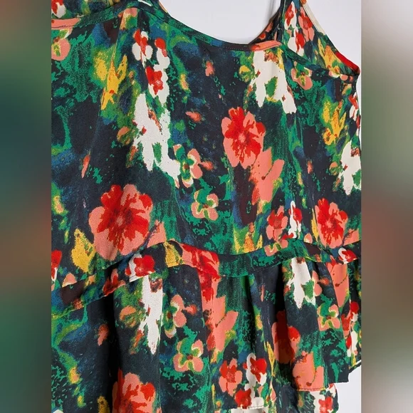 Kimchi Blue Floral Peplum Cami Boho Cottagecore Western Spaghetti Strap Tank Top - Picture 6 of 12